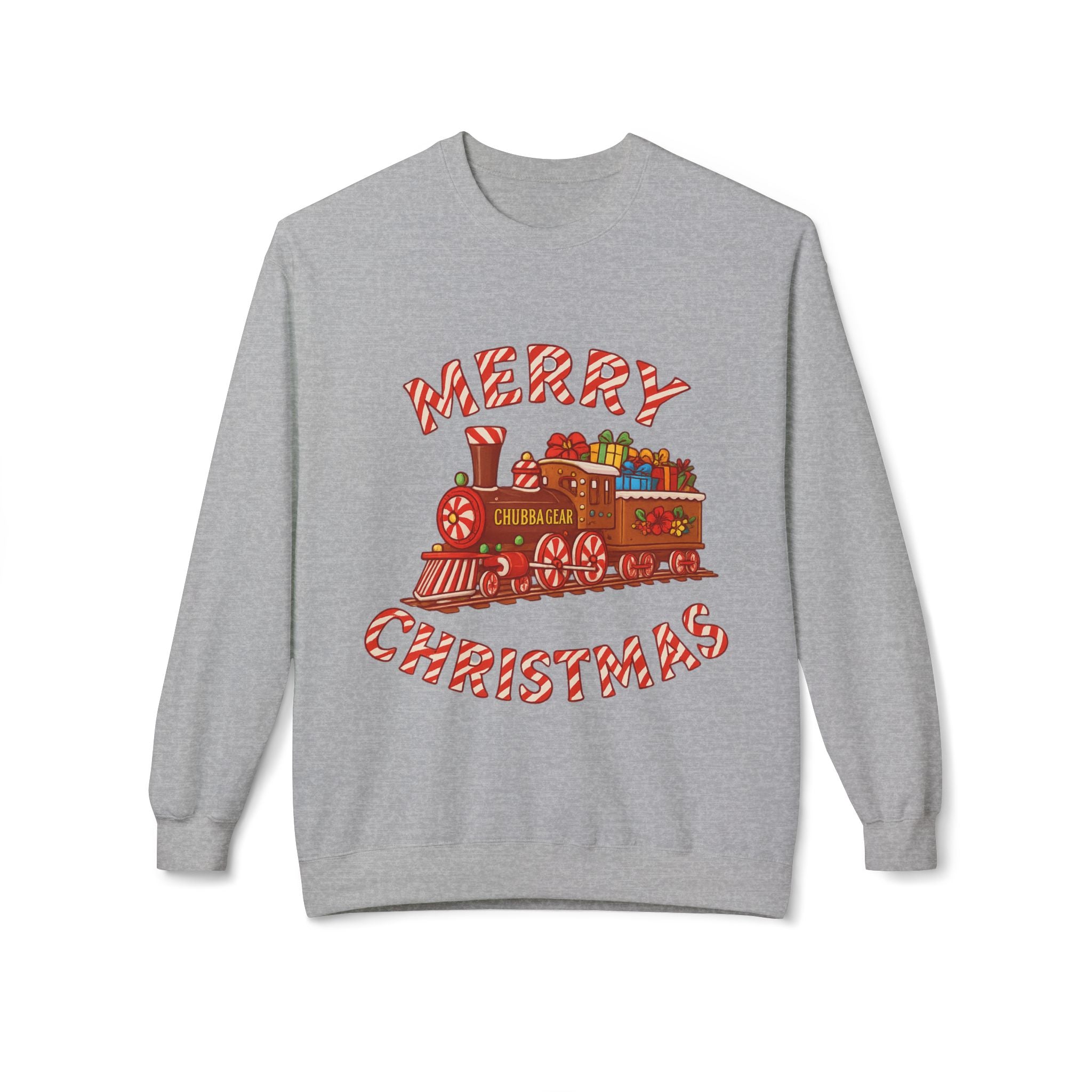 Christmas Train Sweatshirt — 'Merry Christmas' Holiday Crewneck