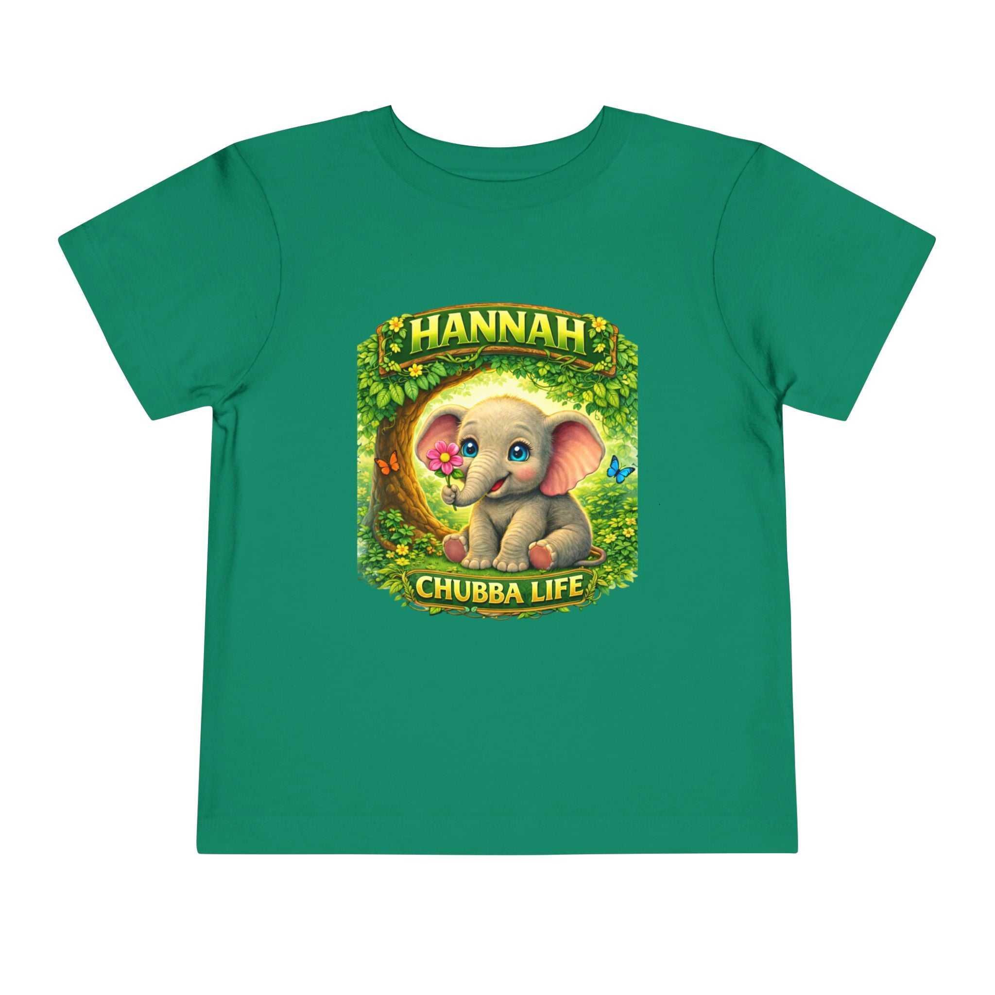 CHUBBA GEAR Hannah Chubba Life Toddler Tee — Cute Baby Elephant Graphic Shirt