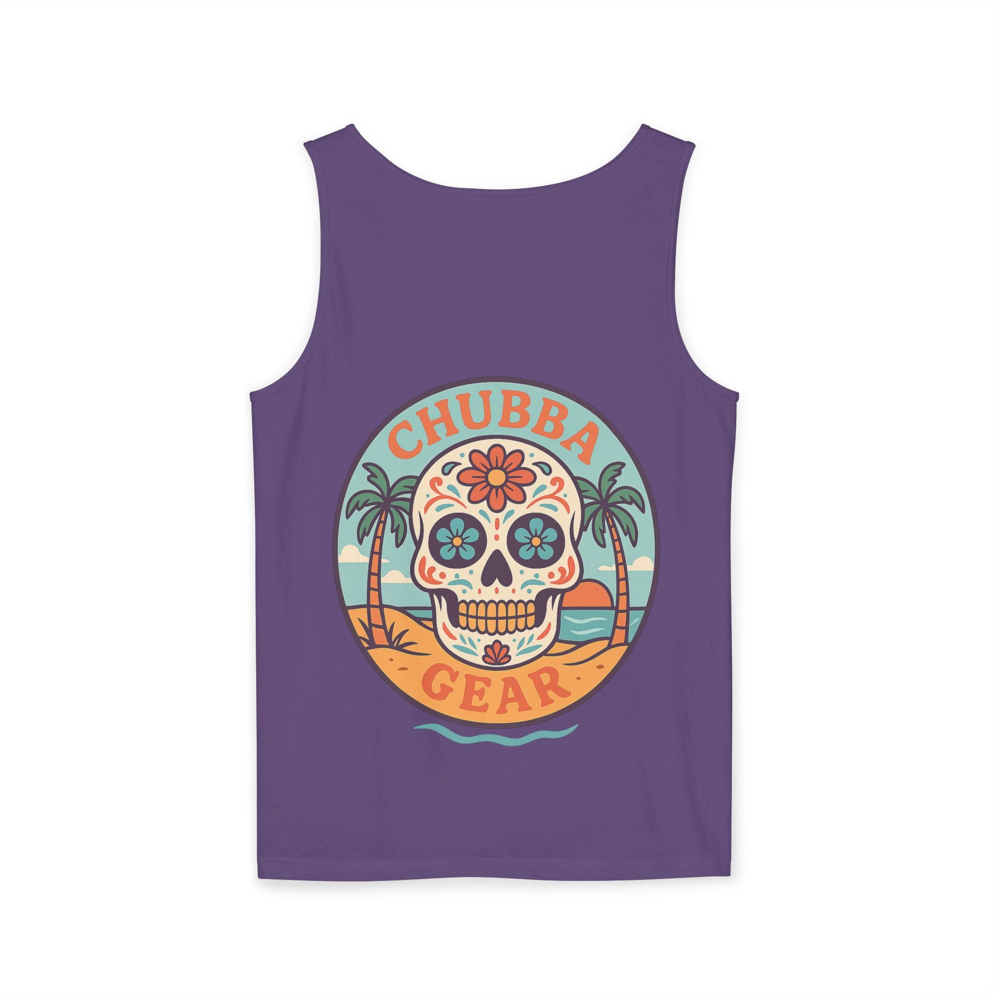 CHUBBA GEAR Skull Beach Tank Top | Graphic Summer Surf Tank