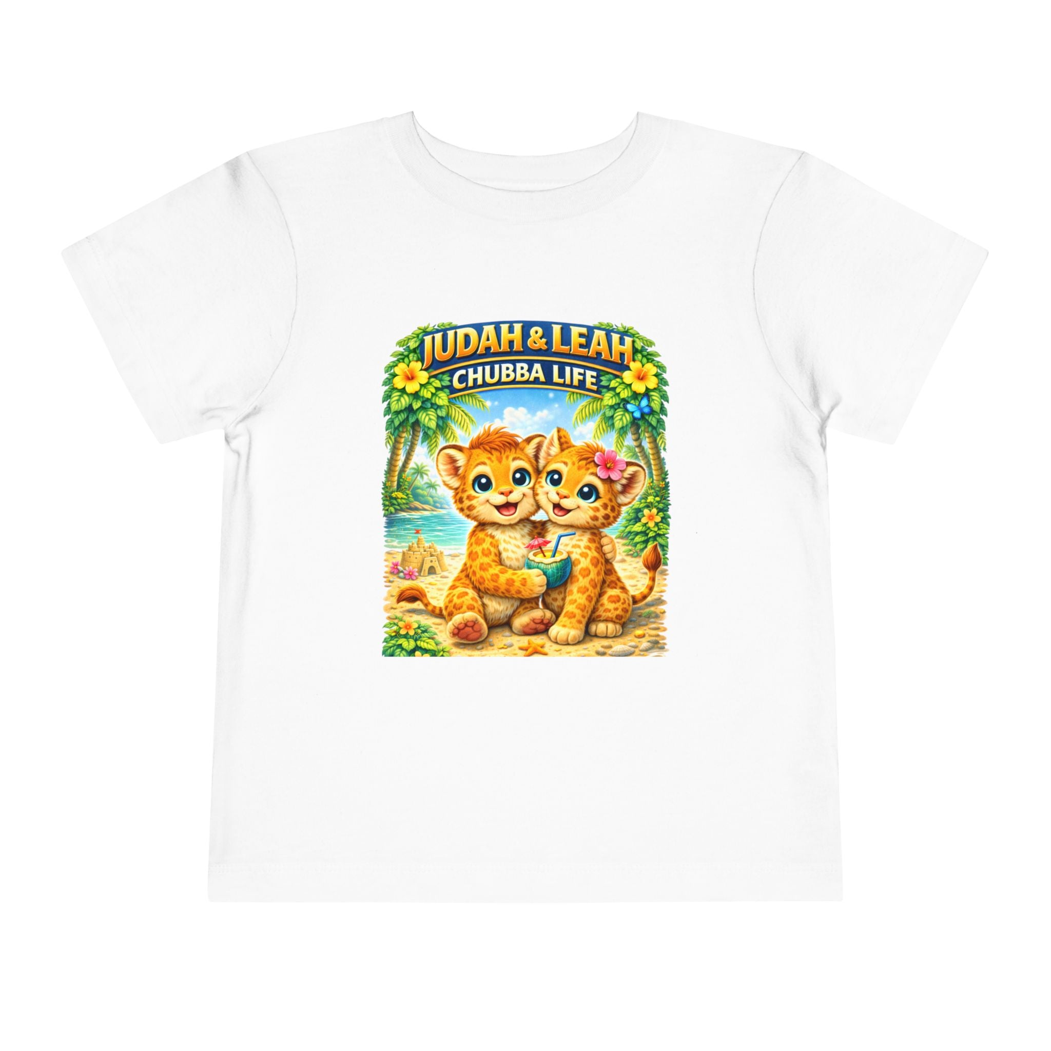 CHUBBA GEAR Toddler Tee - "Judah & Leah Chubba Life" Cute Matching lion cubs Graphic Shirt