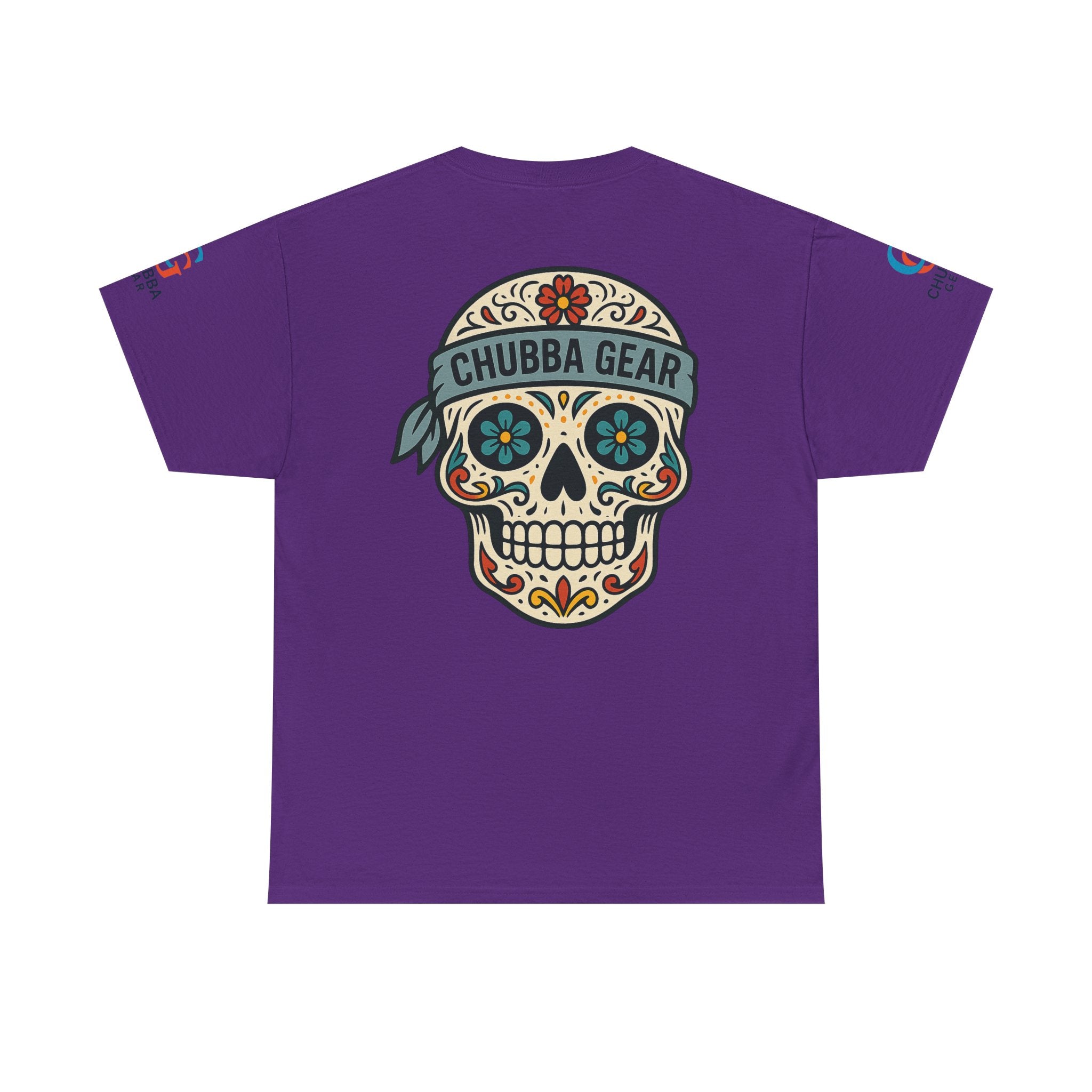 Chubba Gear Sugar Skull Tee — Day of the Dead Floral Skull T-Shirt