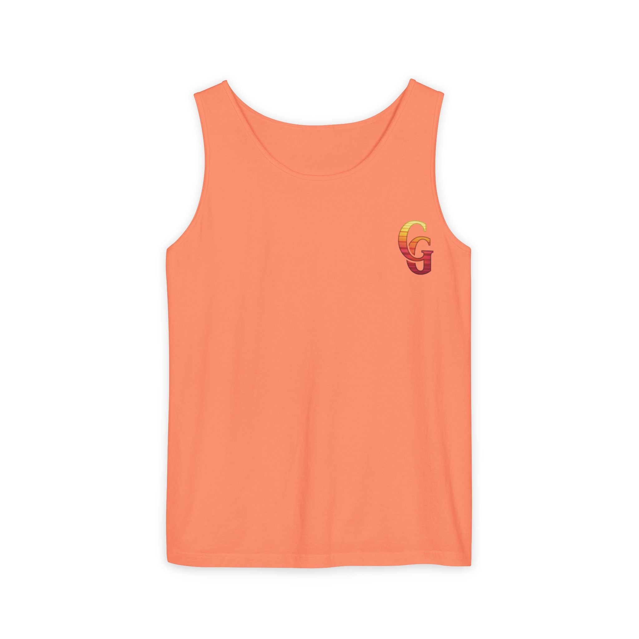 CHUBBA GEAR Sunset Wave Tank Top — Retro Sunset Beach Graphic Tank