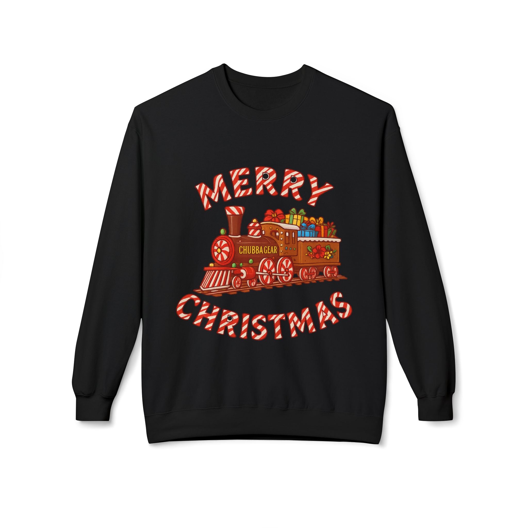 Christmas Train Sweatshirt — 'Merry Christmas' Holiday Crewneck