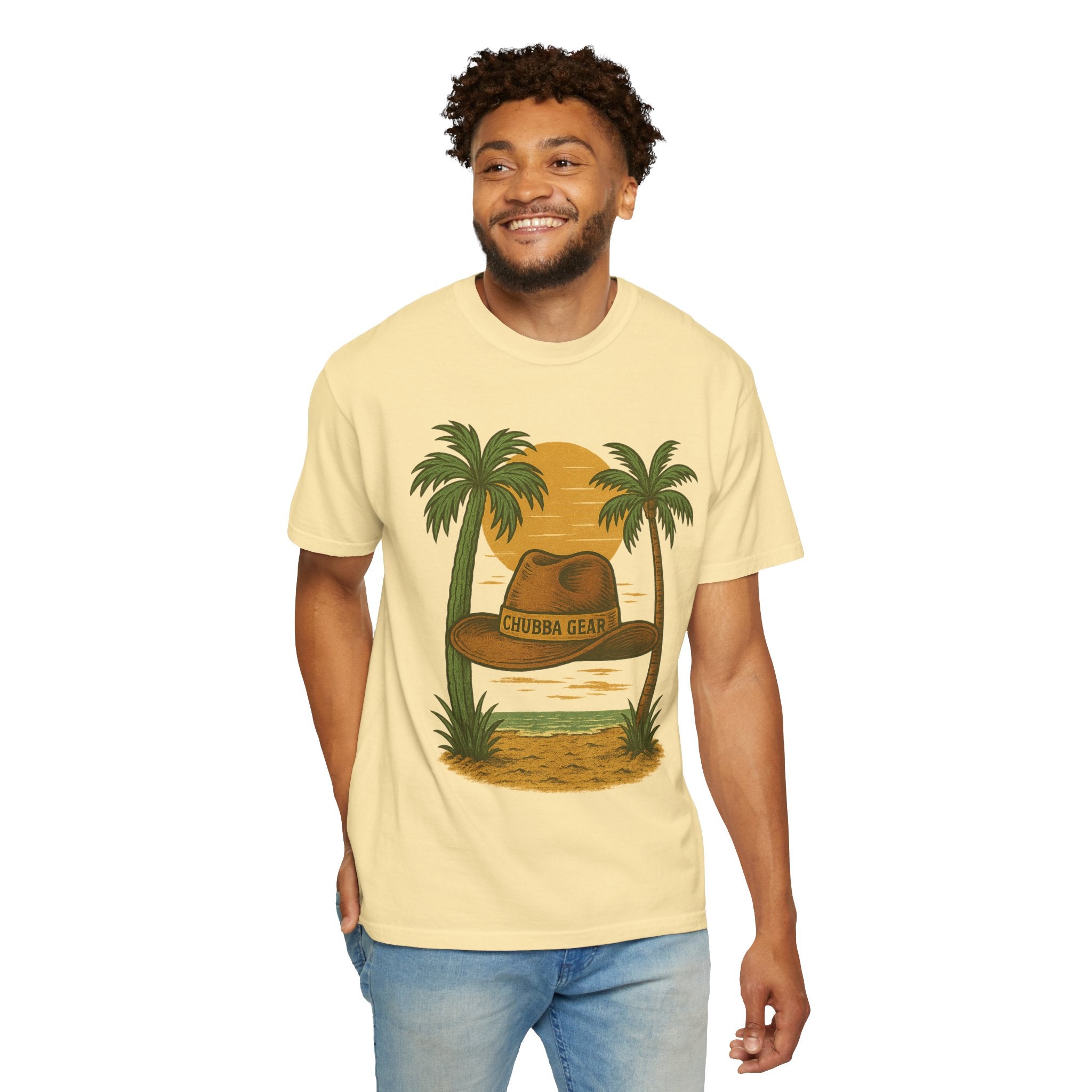 T-Shirt 'Tropical Sunset' Hat Graphic T-Shirt