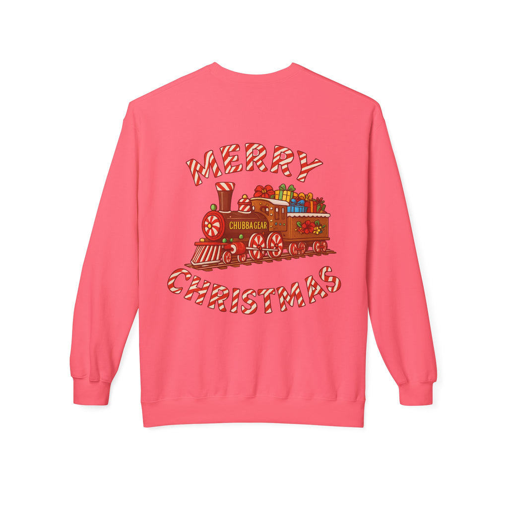 CHUBBA GEAR Christmas Train Sweatshirt - Merry Christmas Holiday Crewneck