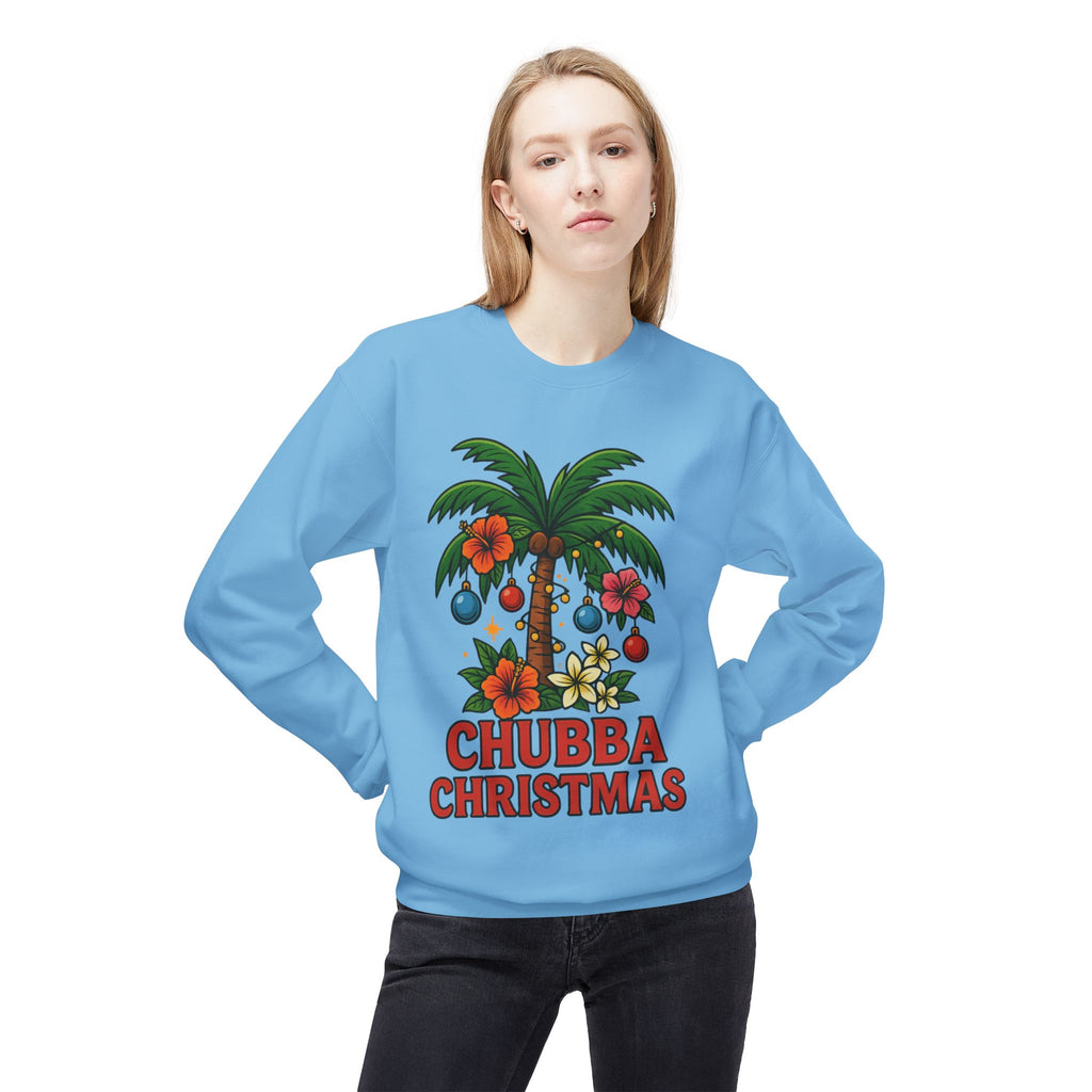 CHUBBA GEAR Christmas Palm Sweatshirt — Tropical Holiday Crewneck
