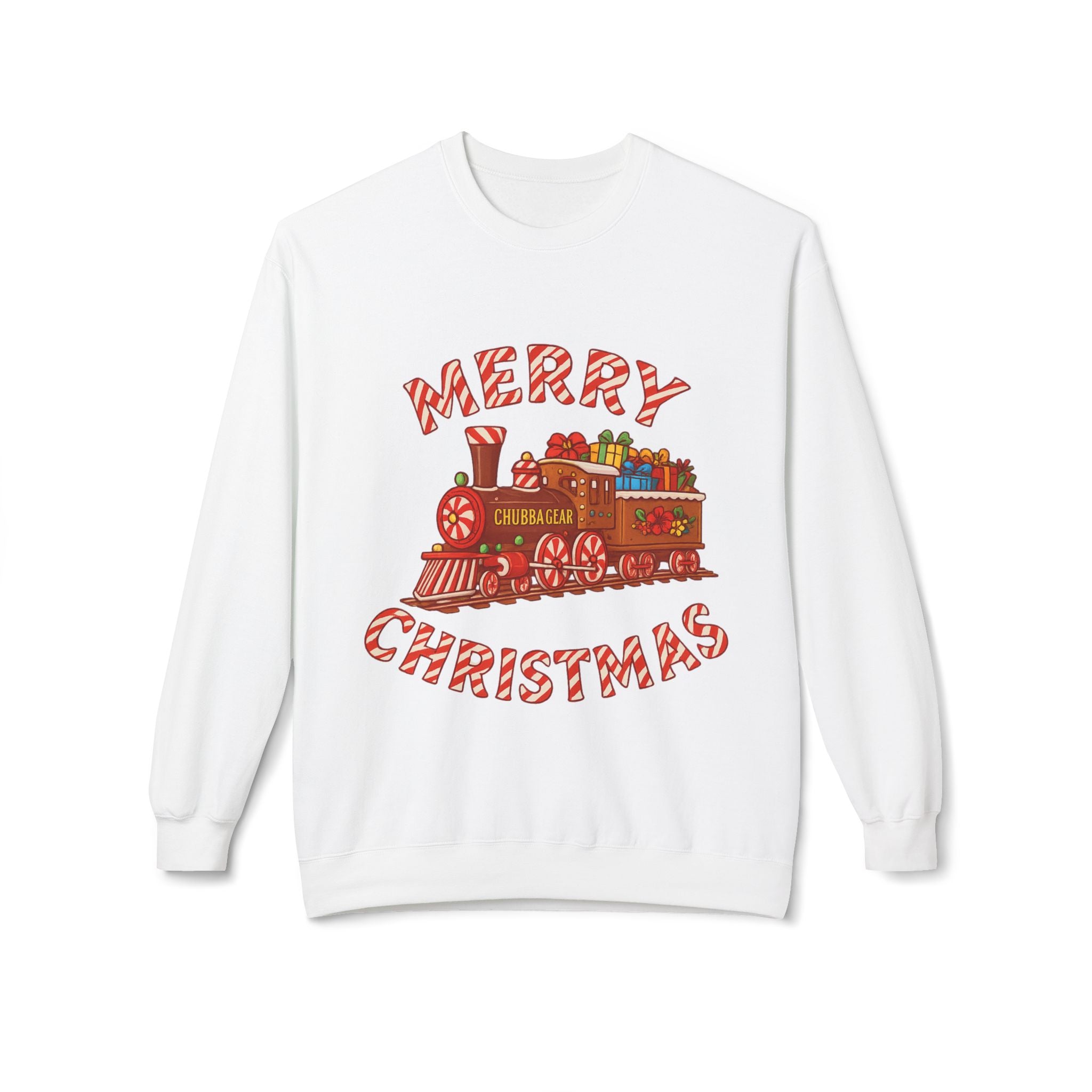 Christmas Train Sweatshirt — 'Merry Christmas' Holiday Crewneck