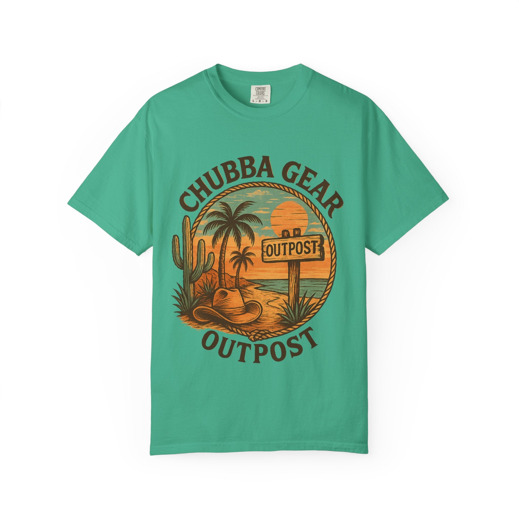 CHUBBA GEAR Outpost Sunset Desert Palm Graphic Tee