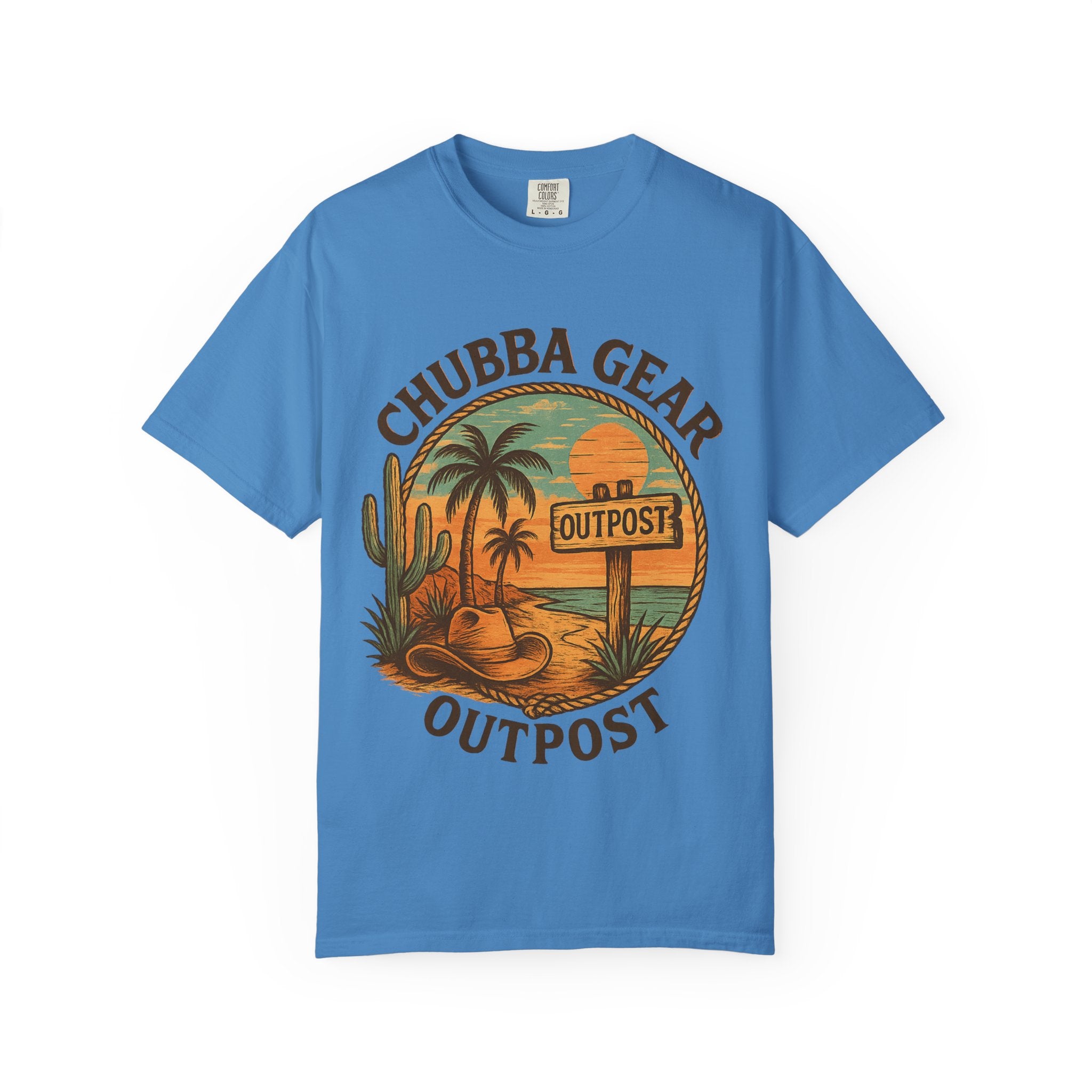 CHUBBA GEAR Outpost Sunset Desert Palm Graphic Tee