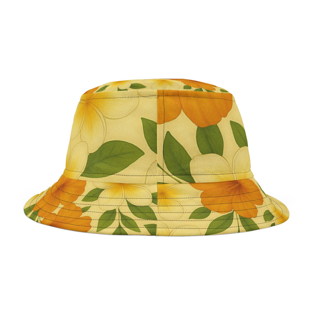 CHUBBA GEAR Orange Hibiscus Bucket Hat - Tropical Summer