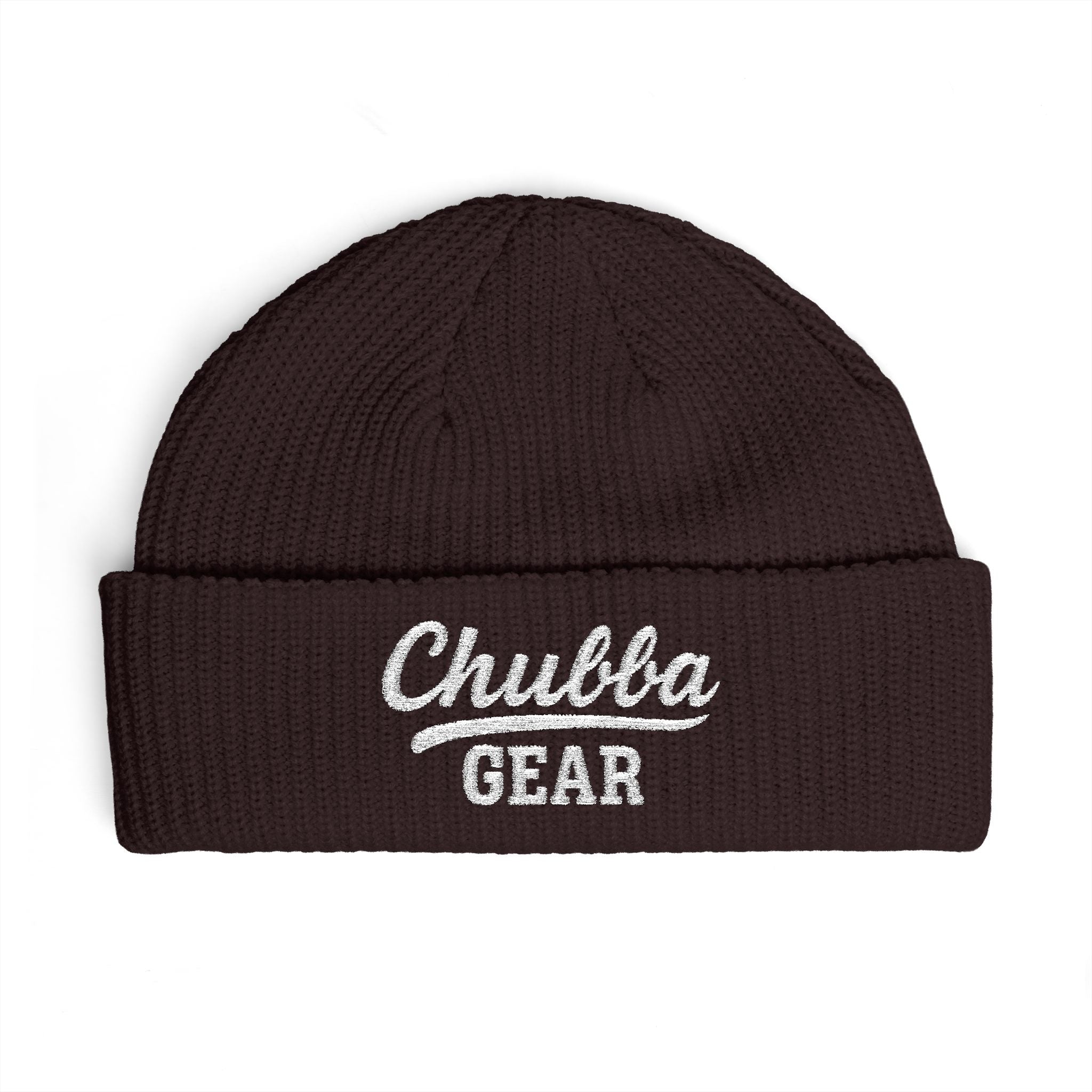 CHUBBA GEAR Cuff Beanie:  Embroidered Knit Hat — Warm Casual Streetwear Beanie