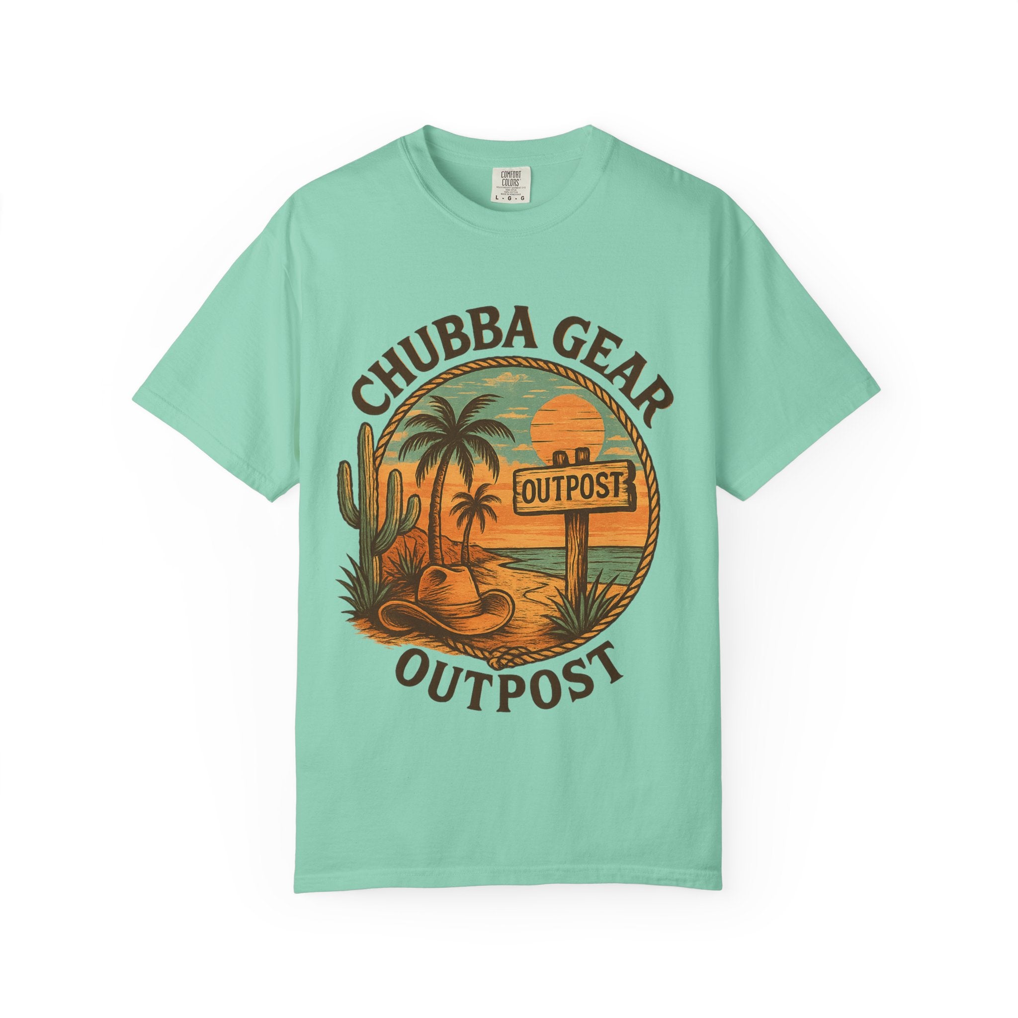 CHUBBA GEAR Outpost Sunset Desert Palm Graphic Tee