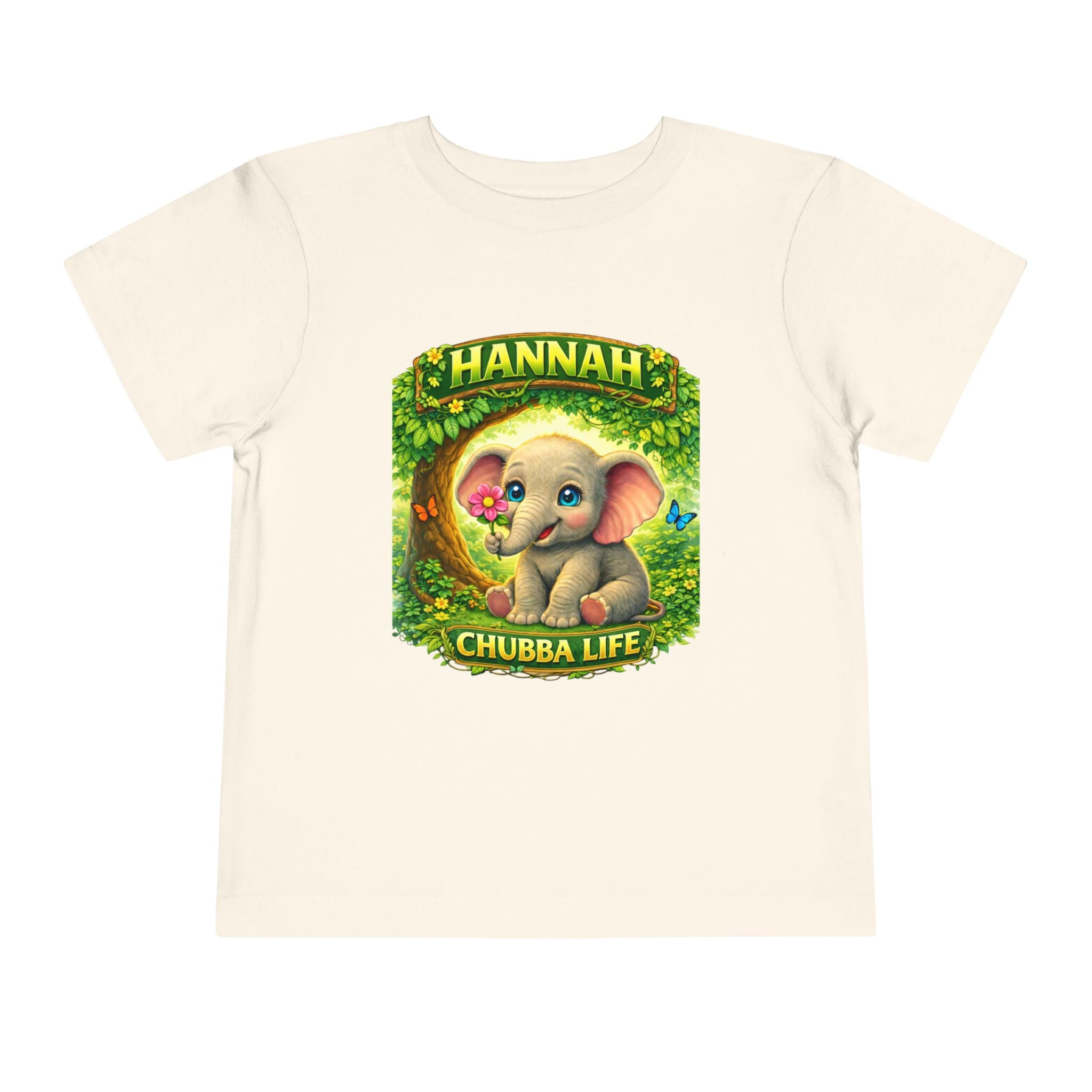 CHUBBA GEAR Hannah Chubba Life Toddler Tee — Cute Baby Elephant Graphic Shirt