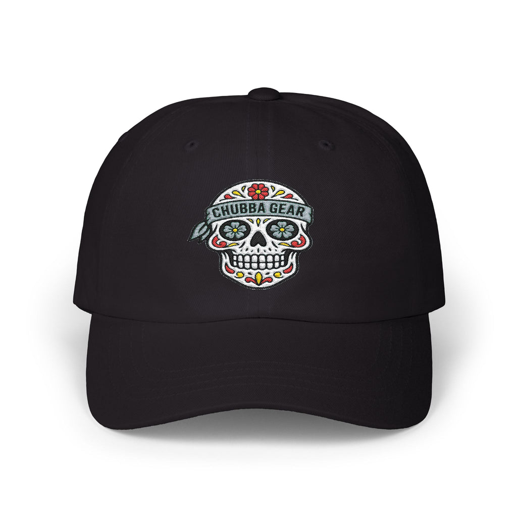 CHUBBA GEAR Baseball Cap – Embroidered Sugar Skull