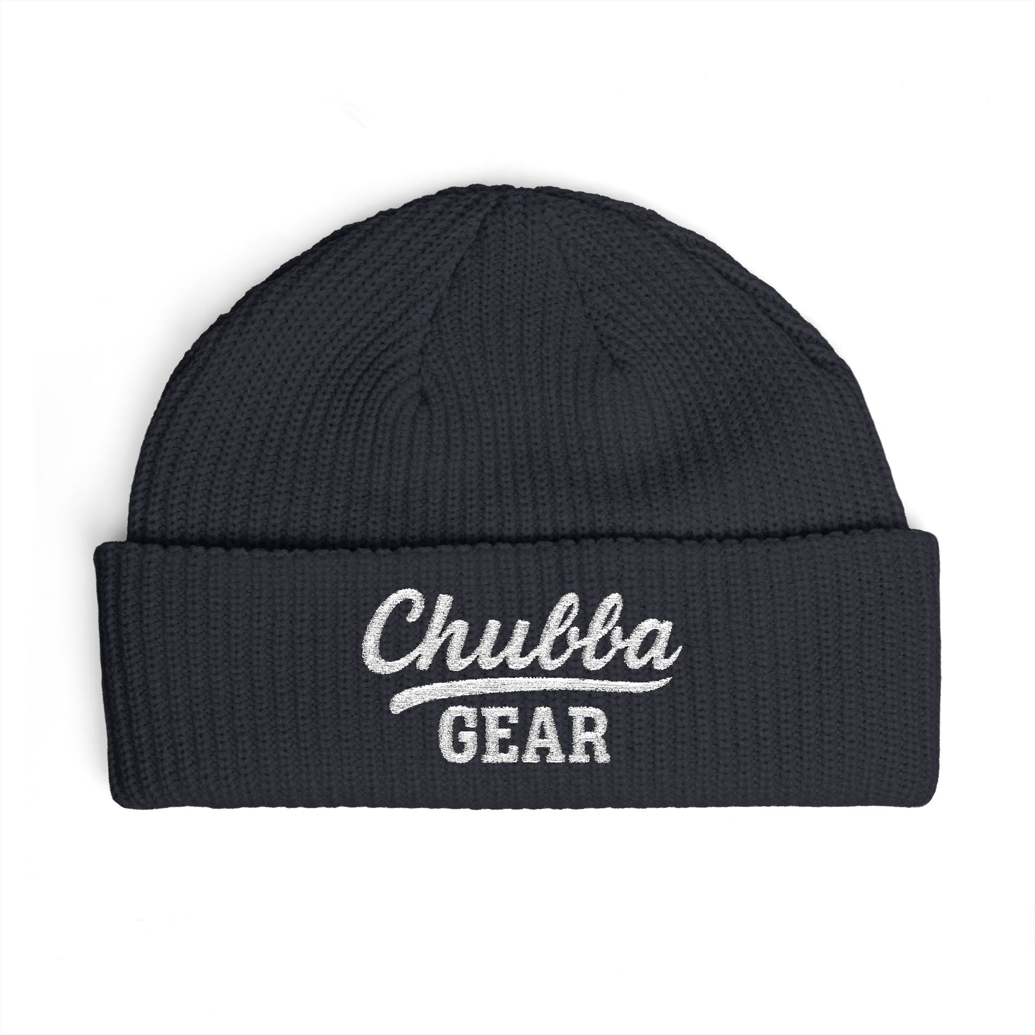 CHUBBA GEAR Cuff Beanie:  Embroidered Knit Hat — Warm Casual Streetwear Beanie