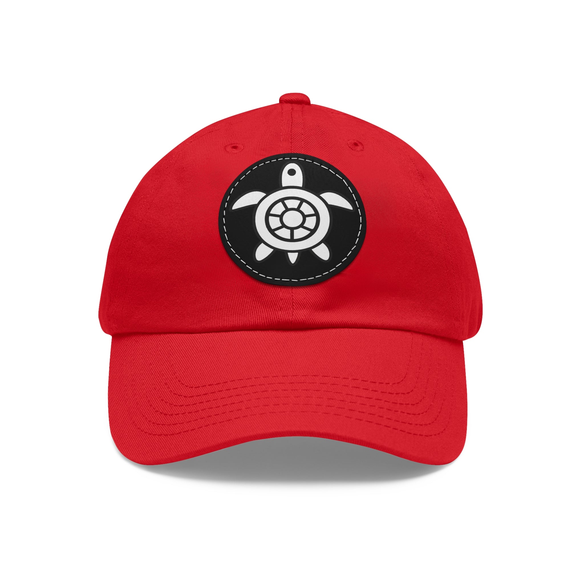 CHUBBA GEAR Turtle Patch Dad Hat – Leather Round Emblem Coastal Cap