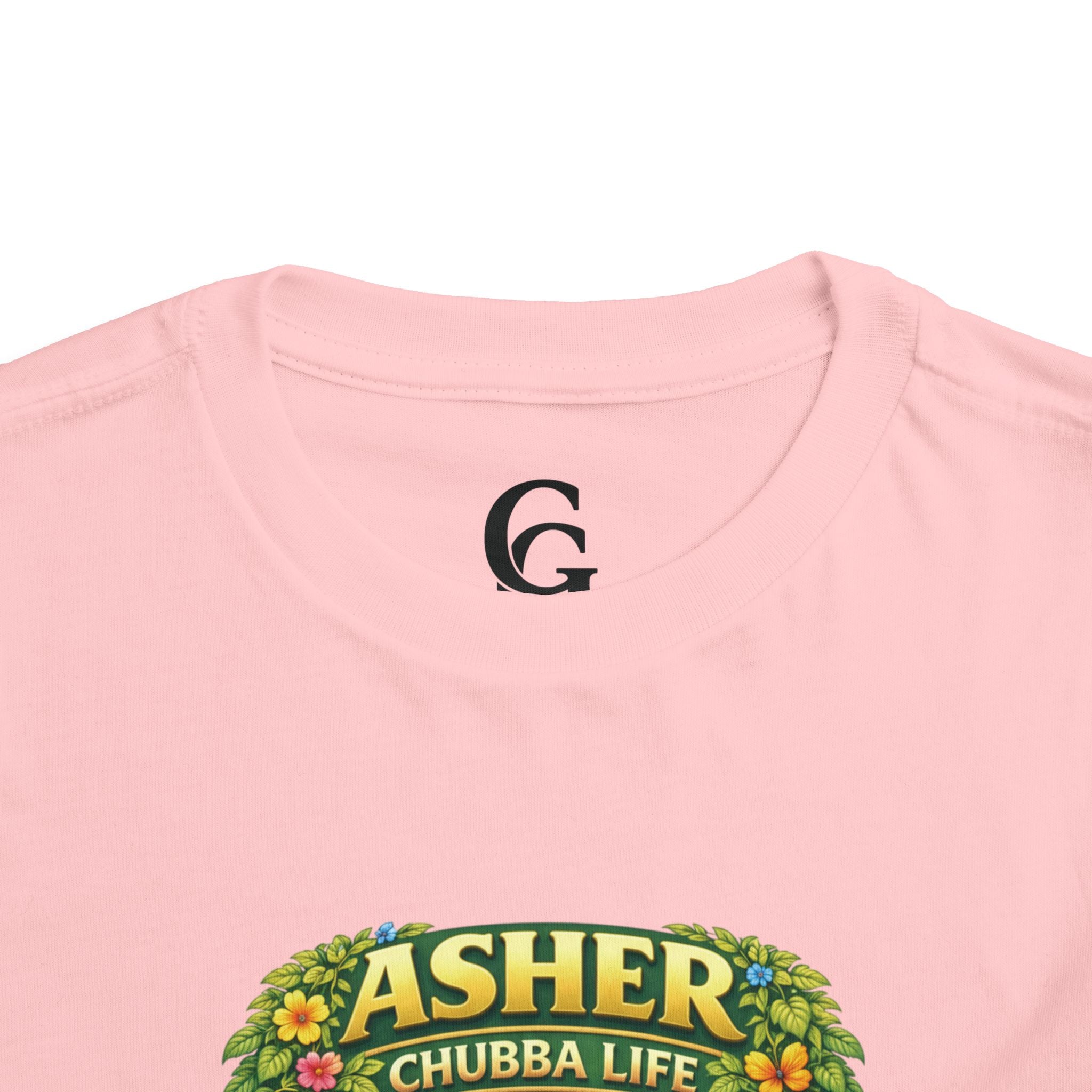 CHUBBA GEAR Asher Chubby Monkey Toddler Tee - Cute Jungle Baby Monkey Shirt