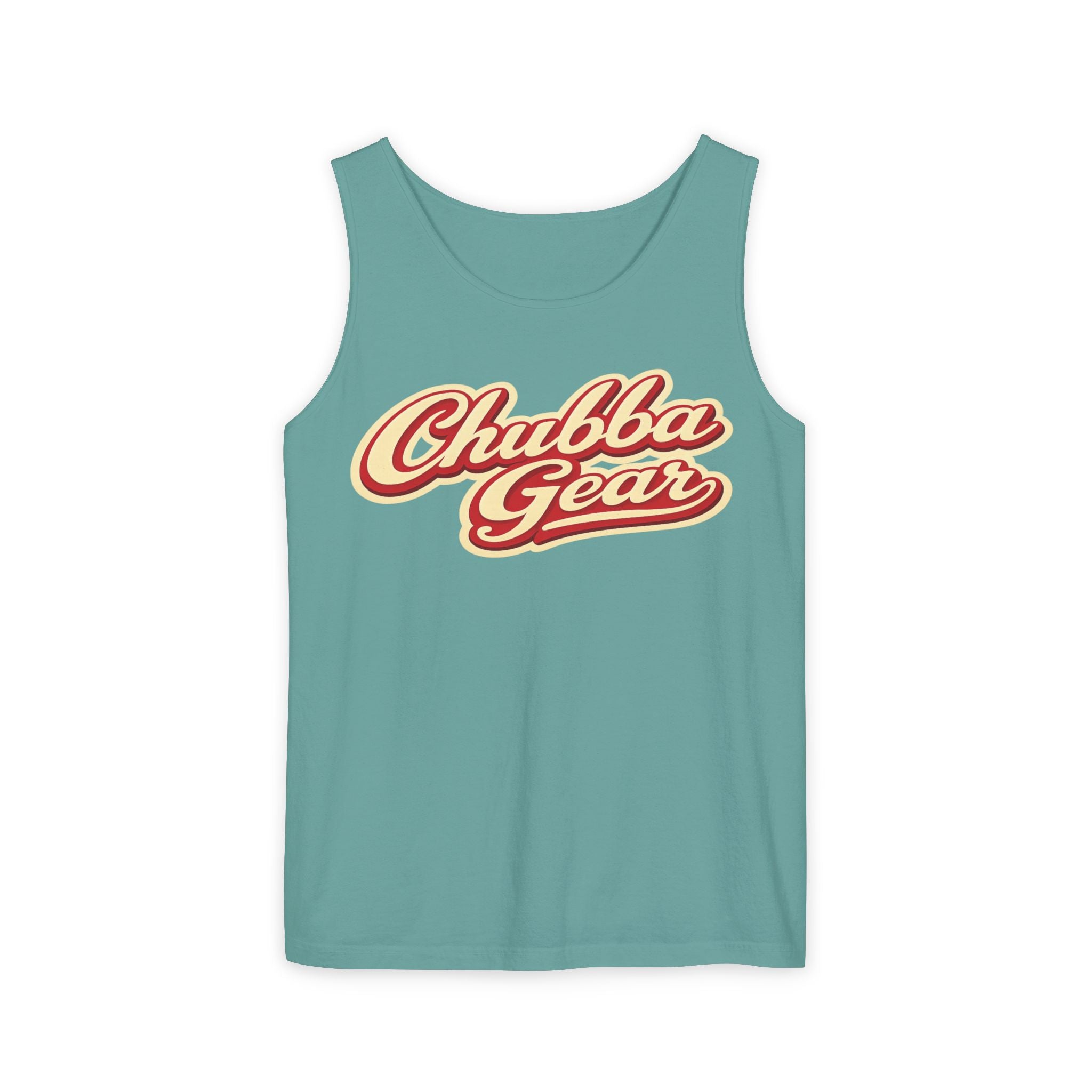 CHUBBA GEAR Vintage Beach Tank Top – Retro 60s Surf Graphic Tropical Summer Shirt