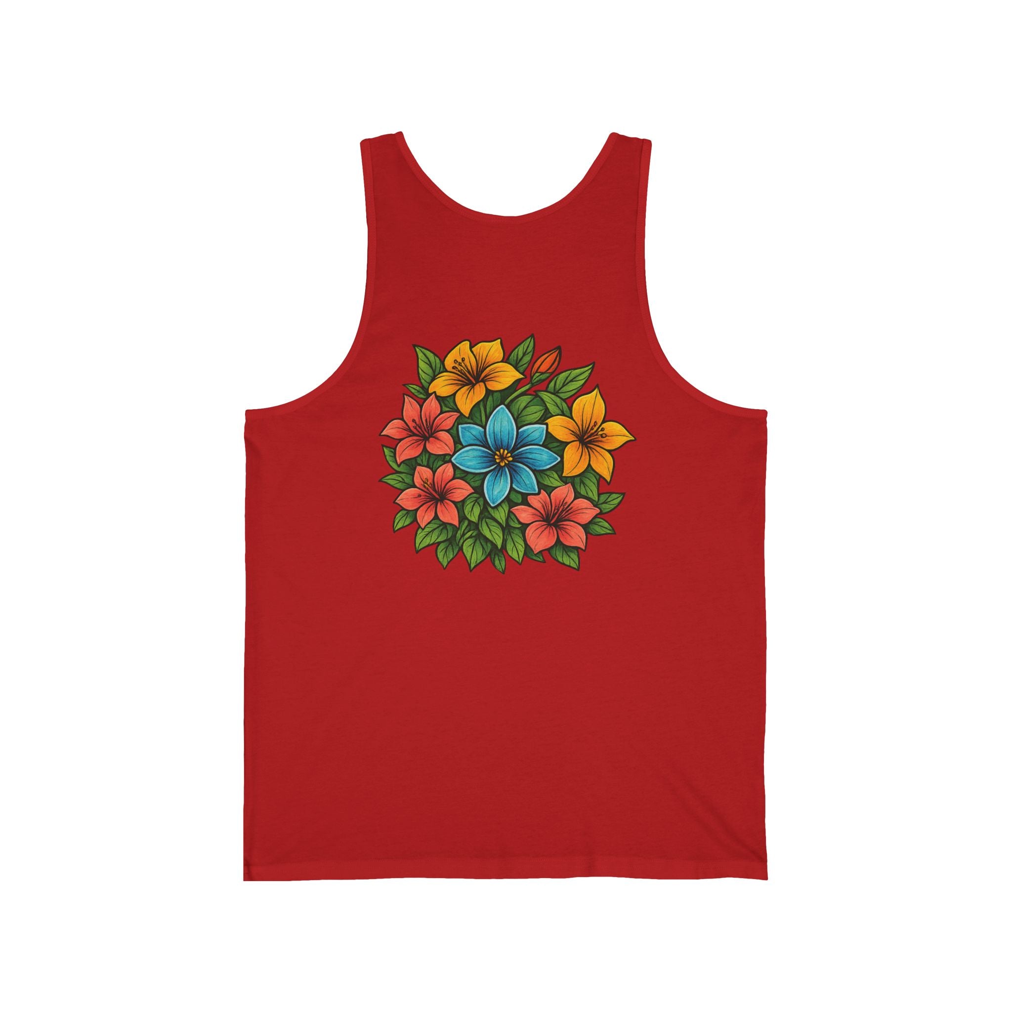 CHUBBA GEAR Floral Monogram Tank Top - Summer Flower Wreath