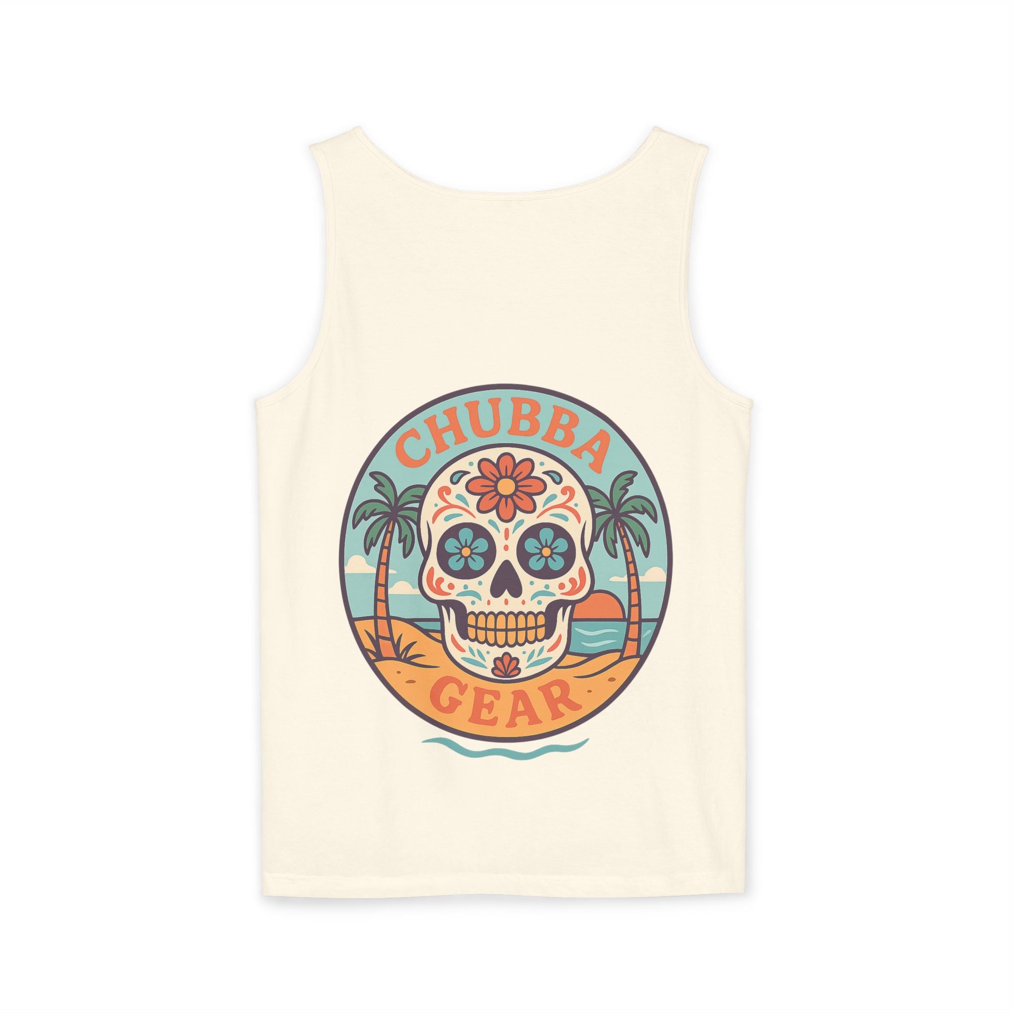 CHUBBA GEAR Skull Beach Tank Top | Graphic Summer Surf Tank