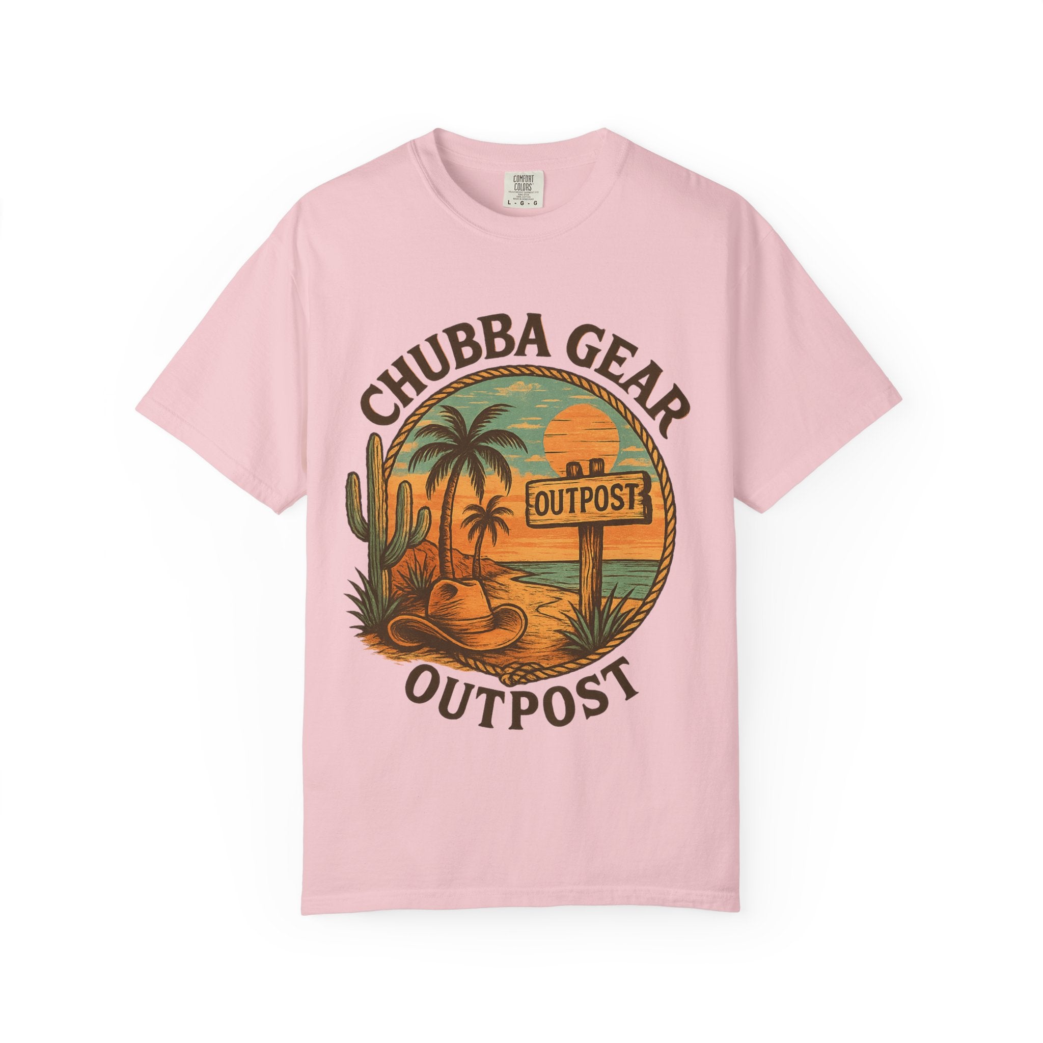 CHUBBA GEAR Outpost Sunset Desert Palm Graphic Tee
