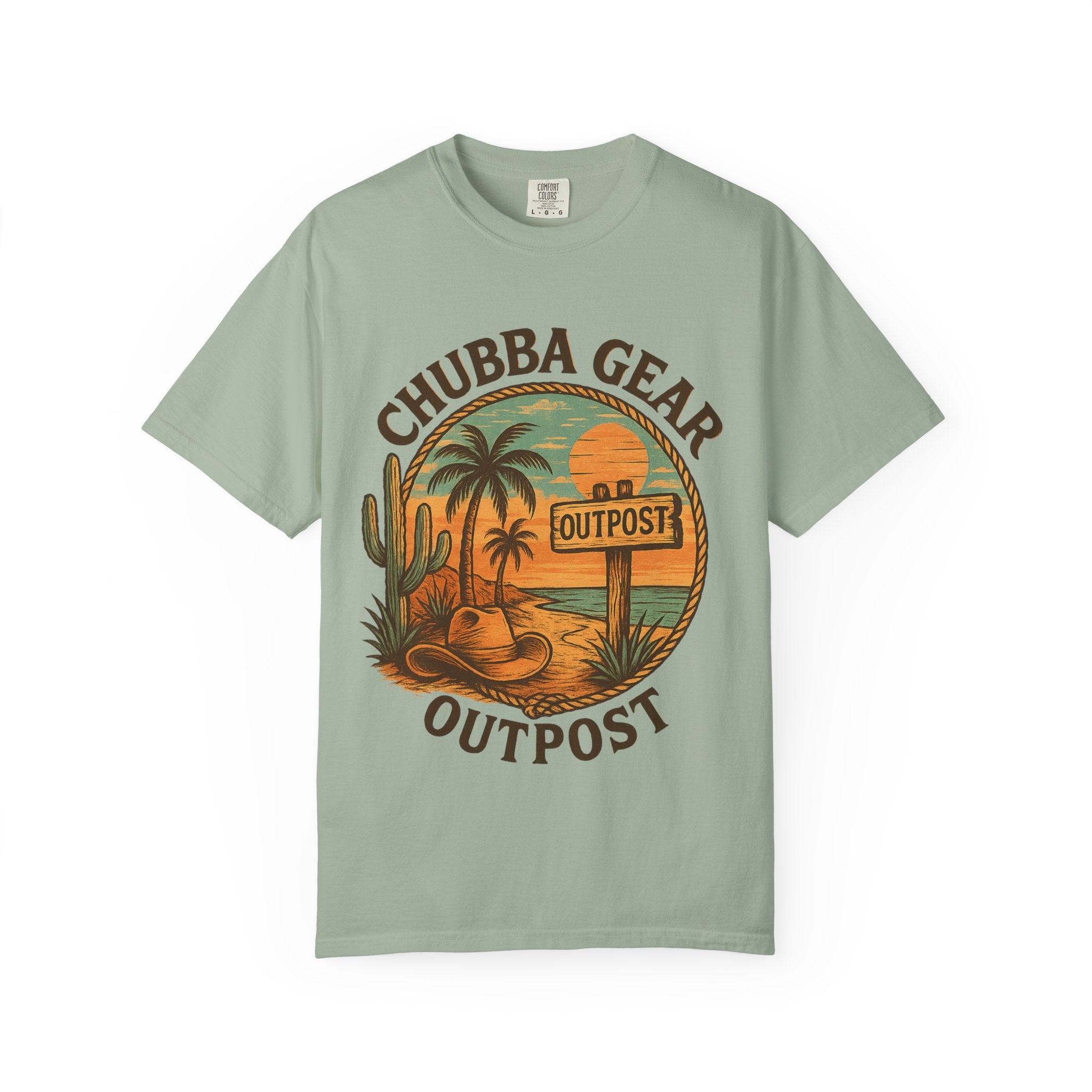 CHUBBA GEAR Outpost Sunset Desert Palm Graphic Tee