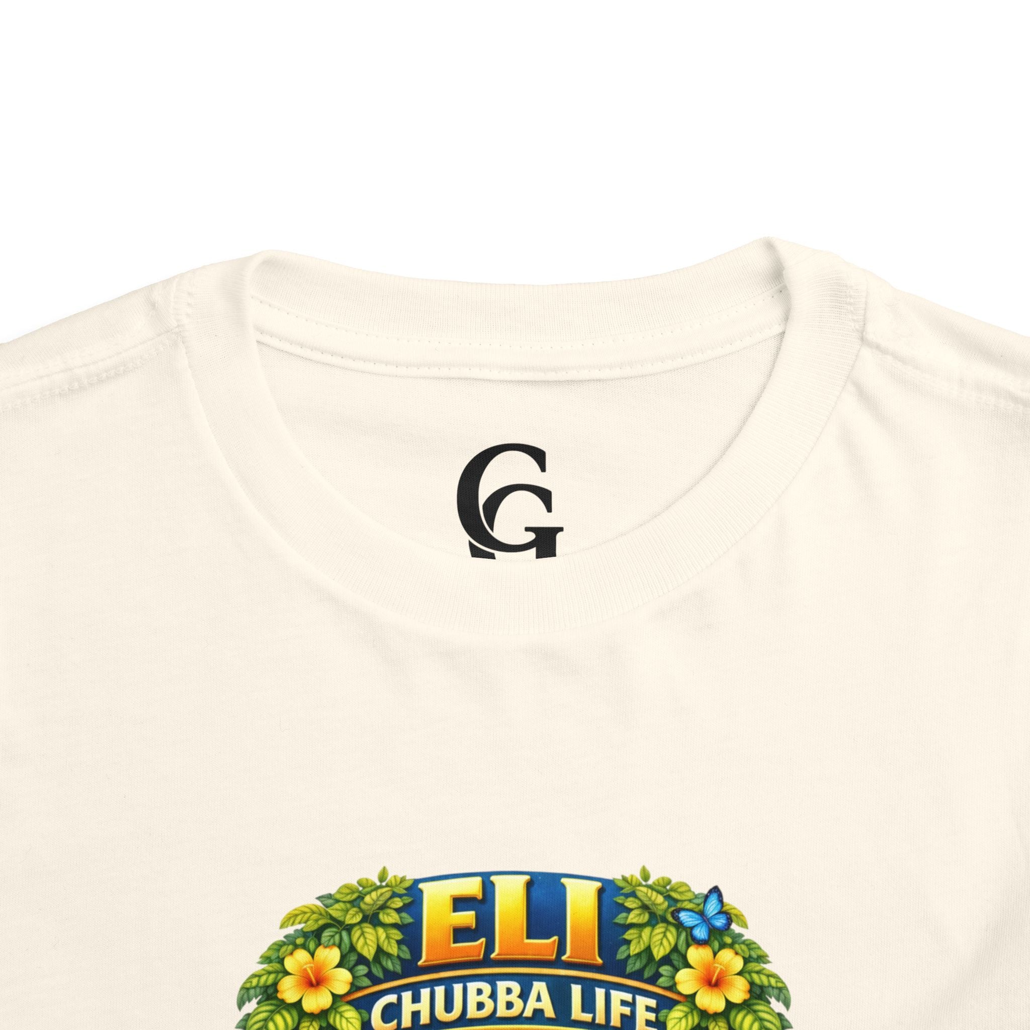 CHUBBA GEAR Eli Chubba Life Toddler Tee - Cute Giraffe Beach Shirt for Kids