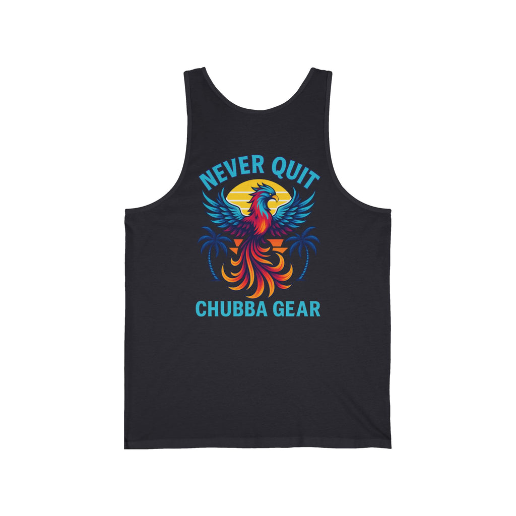 CHUBBA GEAR Never Quit Phoenix Tank Top – Motivational Summer Tank