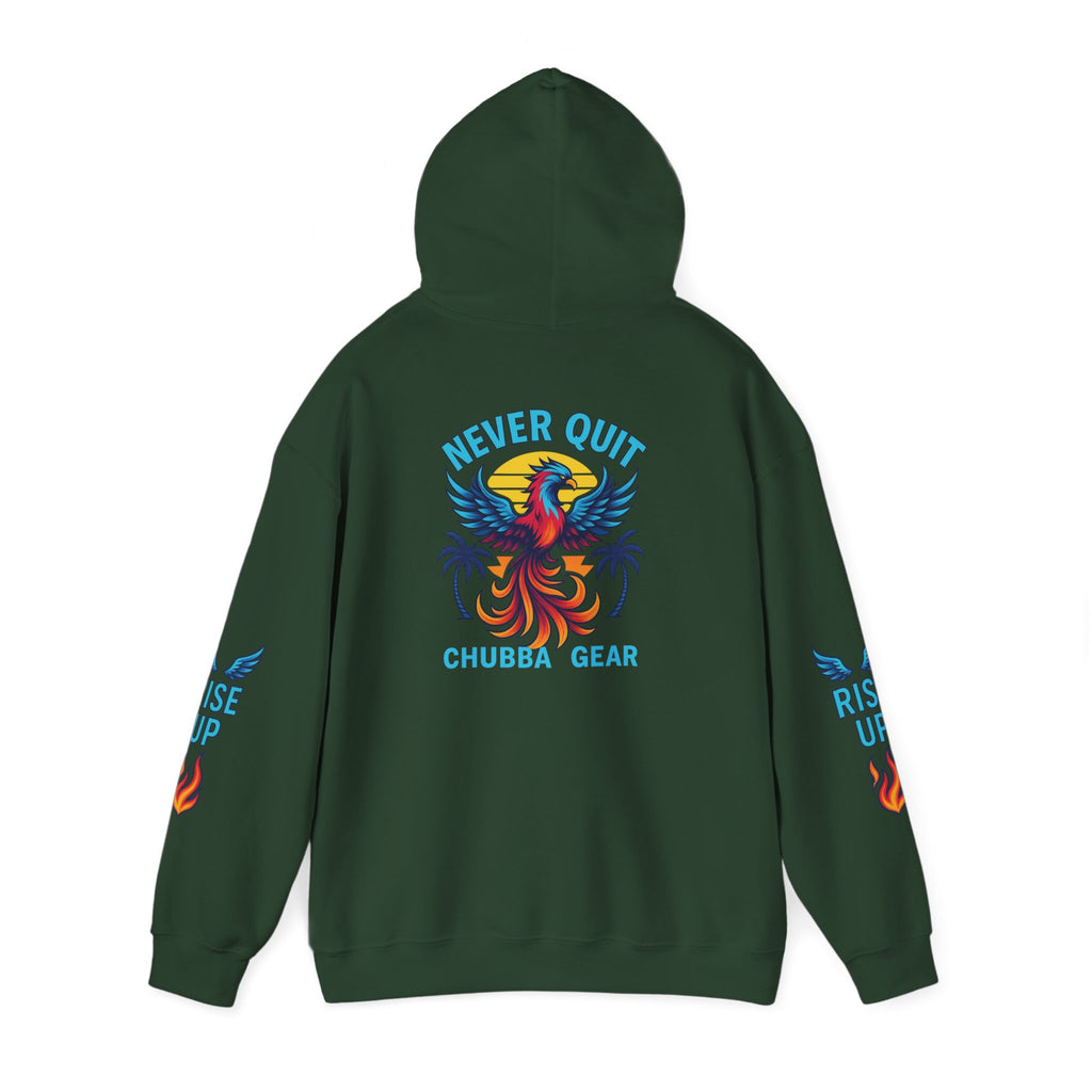 CHUBBA GEAR Phoenix Never Quit Motivational Hoodie