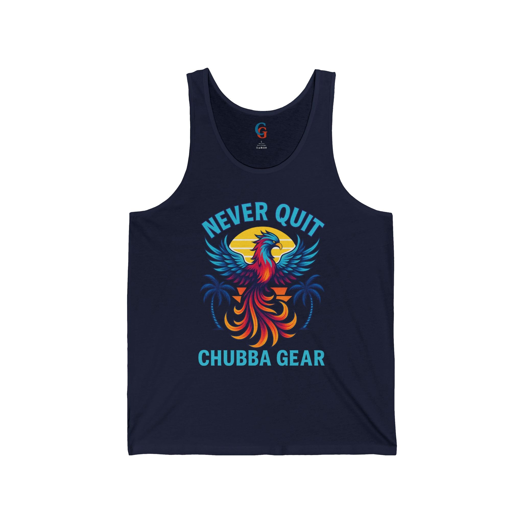 CHUBBA GEAR Never Quit Phoenix Tank Top – Motivational Summer Tank