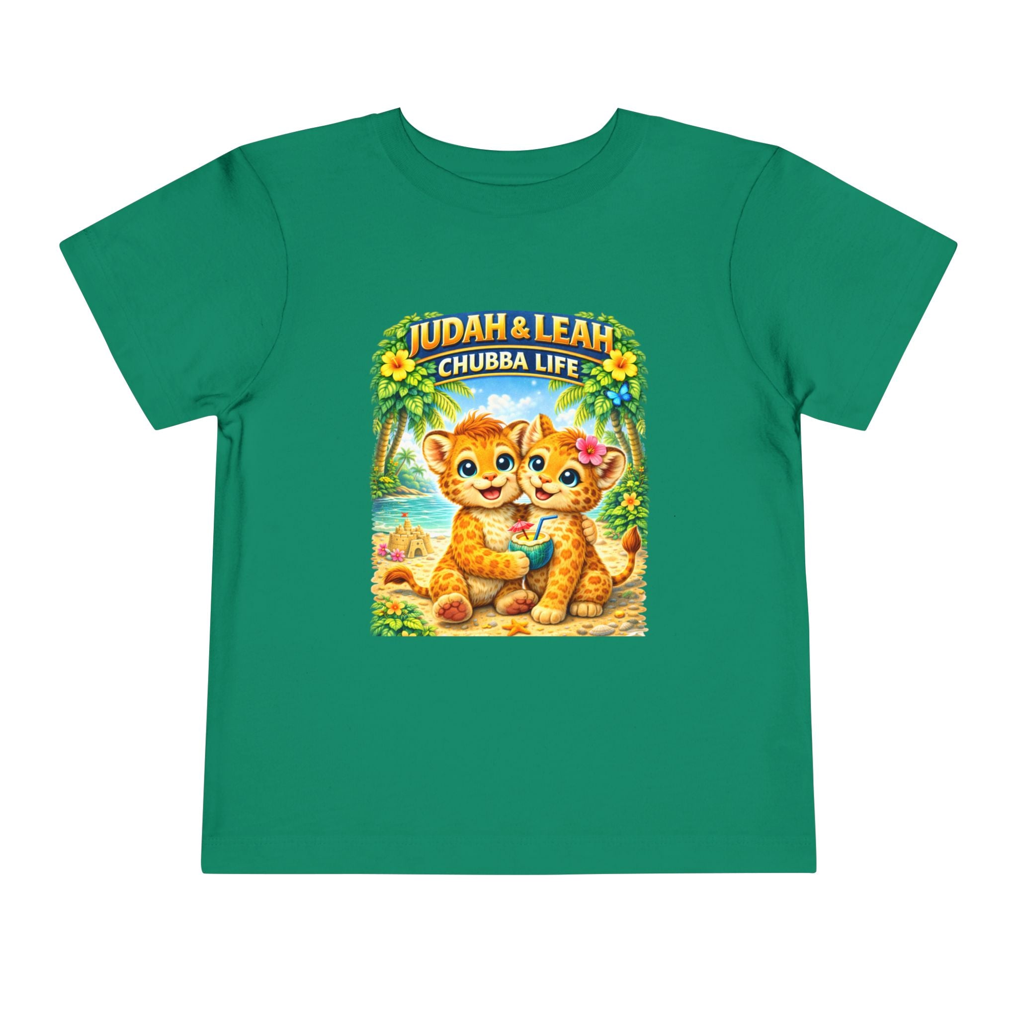 CHUBBA GEAR Toddler Tee - "Judah & Leah Chubba Life" Cute Matching lion cubs Graphic Shirt