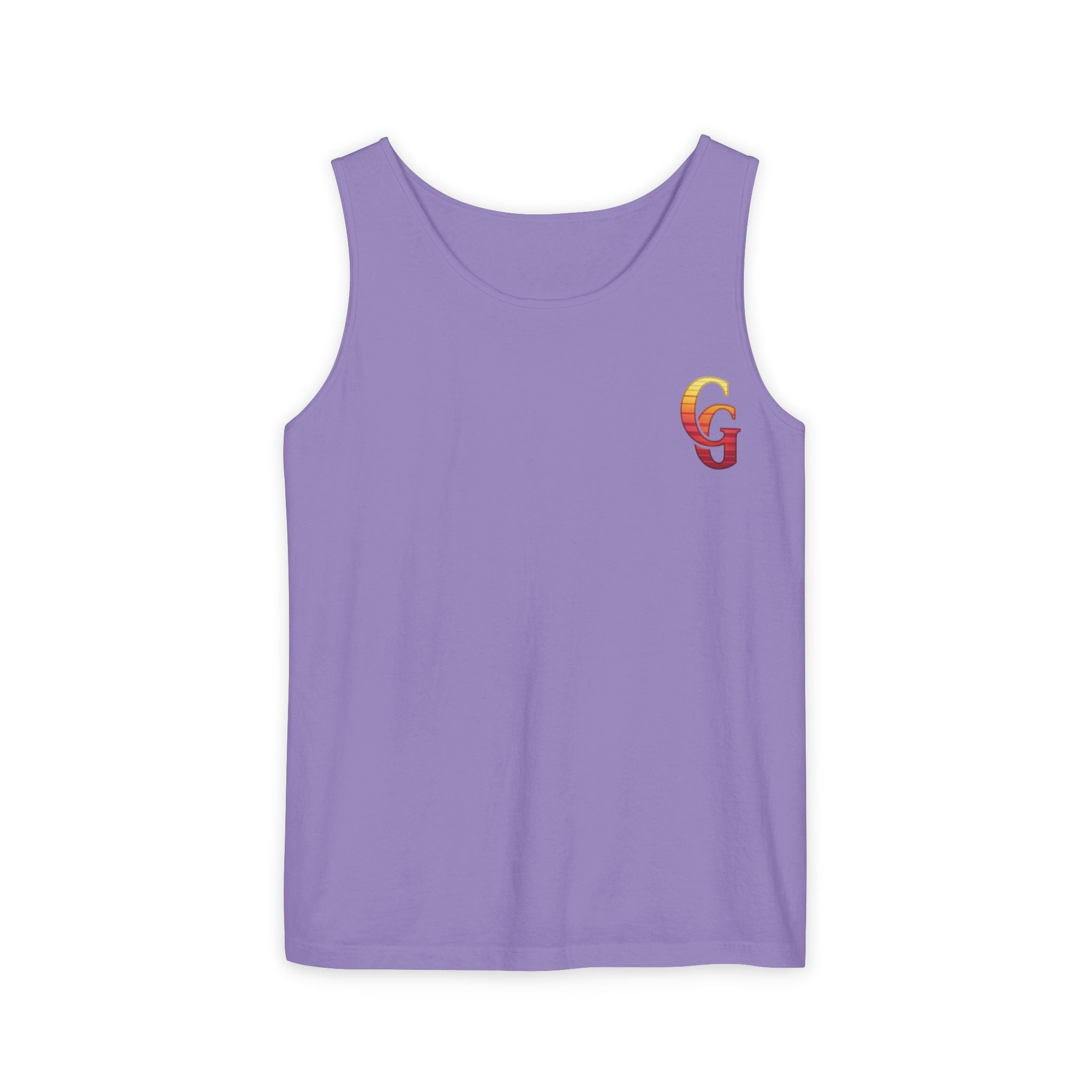 CHUBBA GEAR Sunset Wave Tank Top — Retro Sunset Beach Graphic Tank