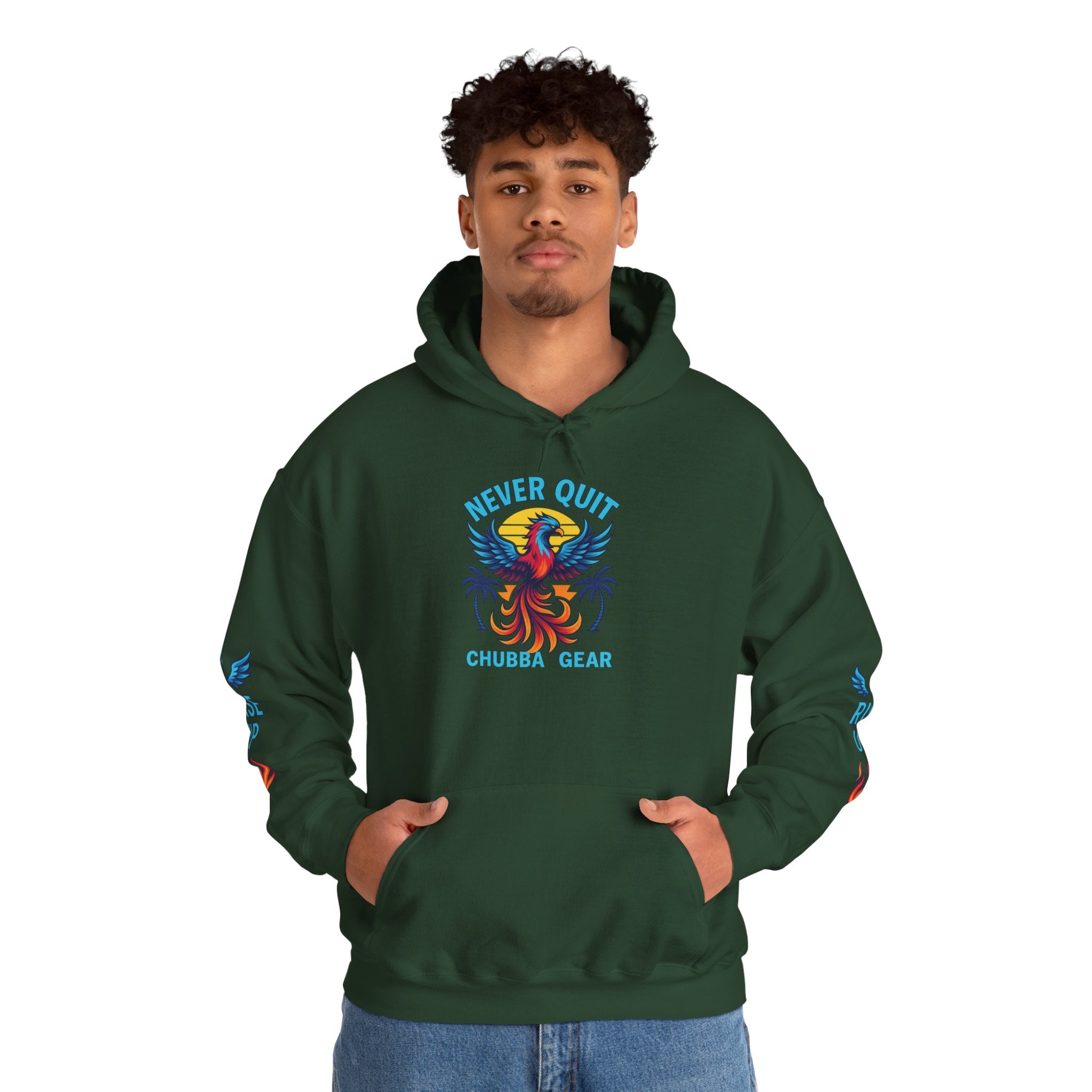 Hoodie CHUBBA GEAR Phoenix Hoodie — "Never Quit" Inspirational Pullover