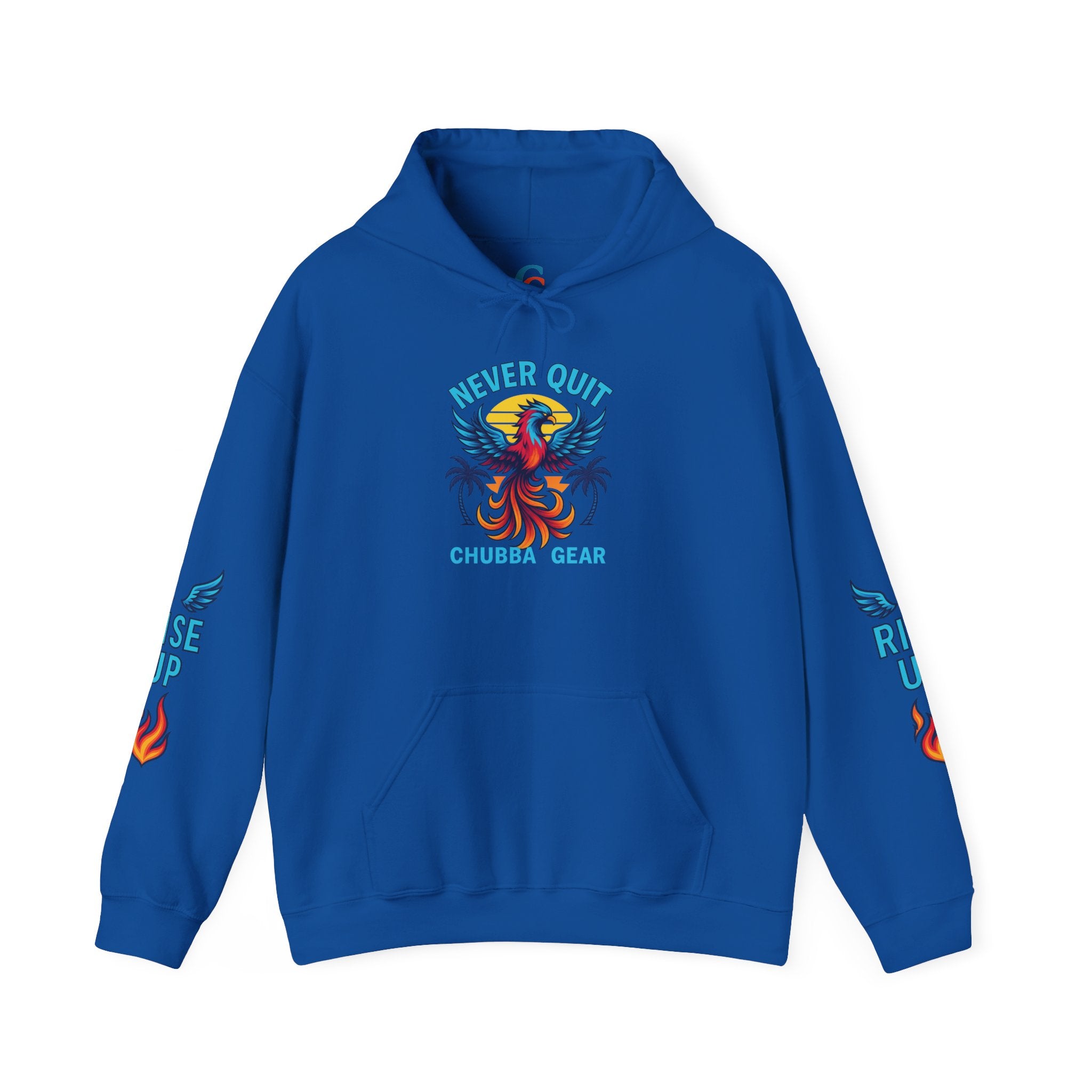 CHUBBA GEAR Phoenix Never Quit Motivational Hoodie