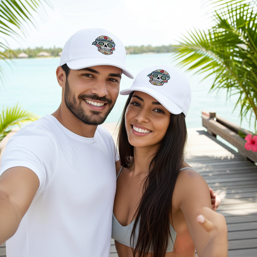 CHUBBA GEAR Baseball Cap – Embroidered Sugar Skull