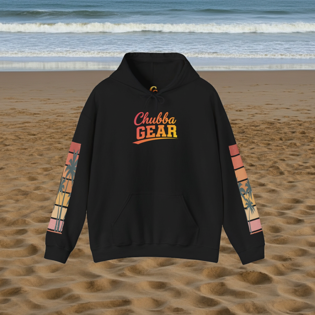 Chubba Gear Island Life Hoodie — Palm Tree Sunset Pullover