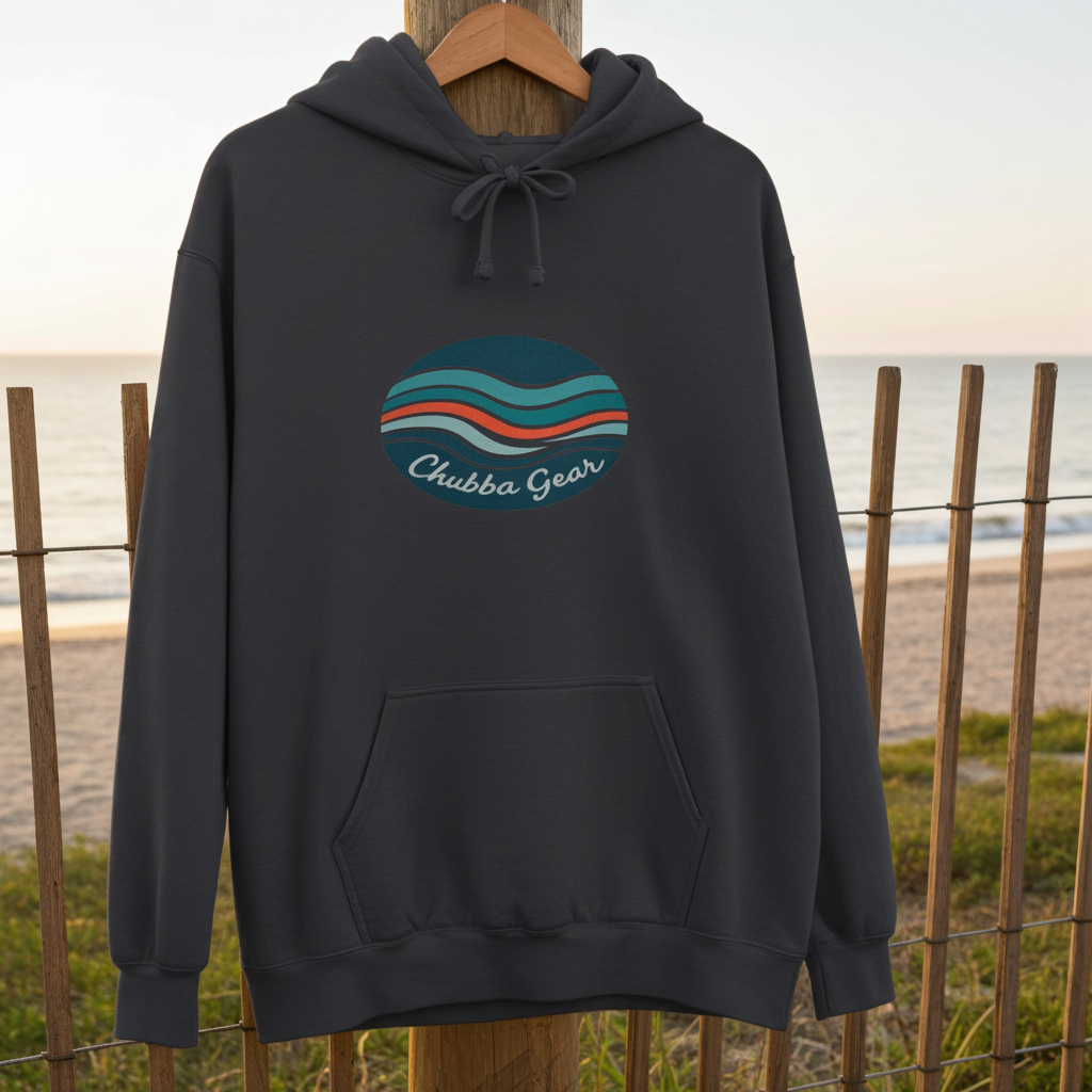 Chubba Gear Retro Wave Hoodie — Coastal Pullover