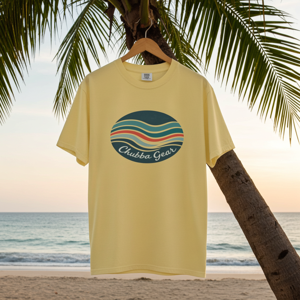 CHUBBA GEAR Retro Wave Surf T-Shirt